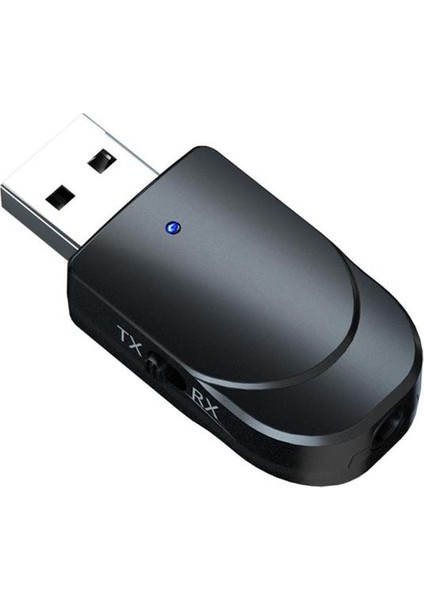 Siyah Xiaomi USB Bluetooth 5.0 Verici Alıcı 3 In 1 Edr Adaptörü Dongle 3.5mm Aux Tv Pc Kulaklık Ev Stereo Araba Hıfı Ses (Yurt Dışından)