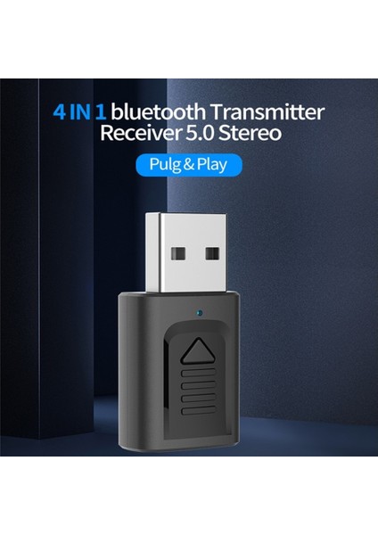 Siyah USB Bluetooth 5.0 Ses Alıcı Verici 4 In 1 Mini Stereo Bluetooth Aux Rca USB 3.5mm Jack Pc Tv Araba Kablosuz Adaptör (Yurt Dışından) modelleri