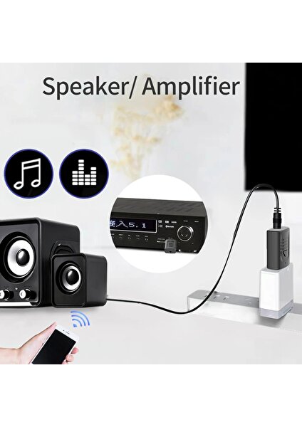 4 In 1 Mini Bluetooth 5 0 Ses Alıcı Verici 4 In 1 3 5mm Jack Aux USB Stereo Müzik Kablosuz Adaptör (Yurt Dışından)