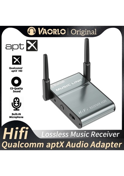 Aptx Gold Vaorlo Orijinal Aptx Bluetooth Ses Alıcısı Hifi Kayıpsız Hd Müzik Kablosuz Adaptör 3.5 mm Aux Rca Stereo Çift Anten Mic ile (Yurt Dışından) indirimleri