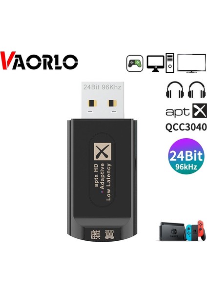 Kb9 16BIT KB9P USB Bluetooth 5.2 Kablosuz Av Alıcısı-Vericisi QCC3040 QCC3056 Aptx Adaptif Çok Noktalı Düşük Gecikme Kablosuz Adaptör Tv Pc Anahtarı (Yurt Dışından)