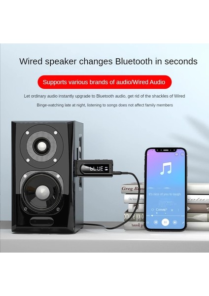 Siyah USB Araç Fm Bluetooth Alıcısı Mp3 Çalma Aux Ses Çift Çıkışlı Stereo Verici Adaptörü Bluetooth 5.0 Ses Alıcıları Boombox (Yurt Dışından)