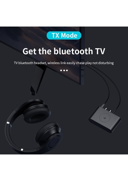 Standart Sürüm 2 In 1 Bluetooth 5.3 Verici Alıcı 3.5mm Aux Rca USB U-Disk Stereo Müzik Kablosuz Ses Adaptörü Tv Pc Araç Kiti Hoparlör (Yurt Dışından) modelleri