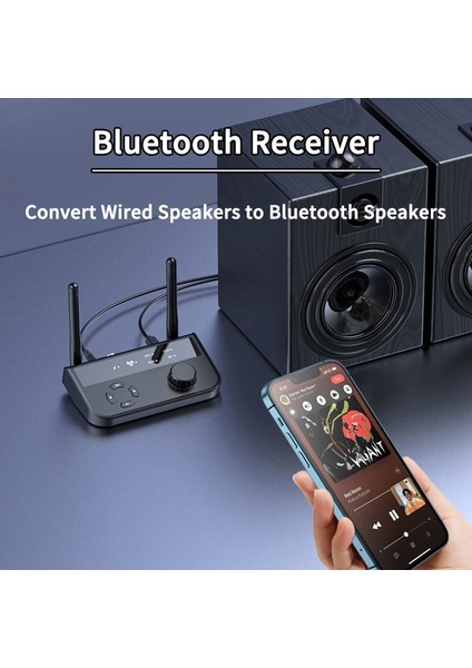 Standart Sürüm Bluetooth 5.3 Ses Alıcısı 3D Stereo Optik/koaksiyel/3.5mm Aux Analog Dijital Sinyal Çıkışı Kablosuz Adaptör Araba Hoparlörü Için (Yurt Dışından) modelleri