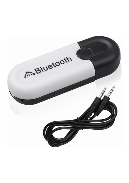 Gümüş Kablosuz Bluetooth 5.0 USB Adaptörü Bluetooth Alıcısı 3.5mmaux Ses Adaptörü Kulaklık Hoparlör Araç Kiti Stereo Müzik Alıcısı (Yurt Dışından)
