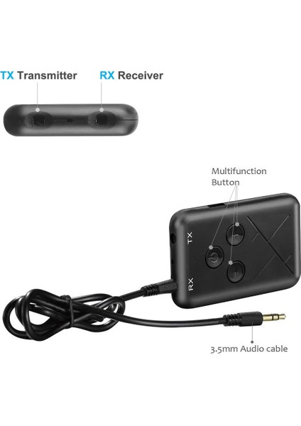 Rca Olmadan Bluetooth Alıcısı Verici 2 In 1 Stereo Aptx Kablosuz Aux Ses Alıcısı 3.5mm Jack Rca Araç Adaptörü Tv Pc Için Bt 5.0 4.2 (Yurt Dışından) fiyatları