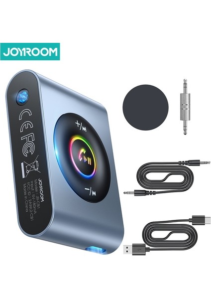 Tint Joyroom Yükseltilmiş Bluetooth 5.3 Araç Adaptörü Gürültü Önleyici 3.5mm Aux Manyetik Kablosuz Ses Alıcısı Araba Ev Stereo Için (Yurt Dışından)