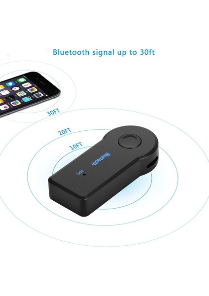 Siyah 2-In-1 Kablosuz Bluetooth 5.0 Alıcı Adaptörü 3.5mm Jack Araba Müzik Ses Aux A2DP Kulaklık Bluetooth Alıcısı Handsfree (Yurt Dışından) fiyatları