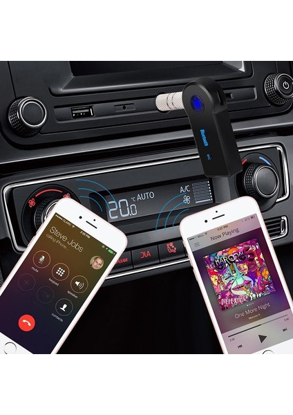 Siyah 2-In-1 Kablosuz Bluetooth 5.0 Alıcı Adaptörü 3.5mm Jack Araba Müzik Ses Aux A2DP Kulaklık Bluetooth Alıcısı Handsfree (Yurt Dışından) fırsatları