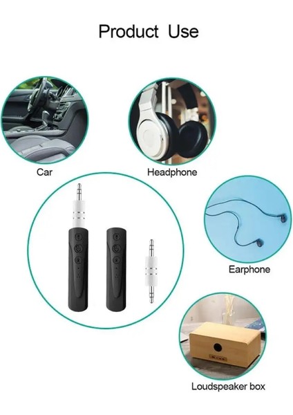 Beyaz Yaka Klip 3.5mm Kablosuz Bluetooth Stereo Ses Alıcısı Adaptörü Ev Araba Hoparlör Aksesuarları Için (Yurt Dışından)