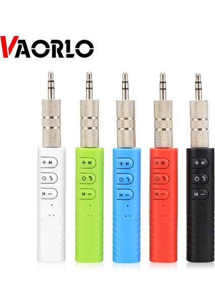 Yeşil Vaorlo Handsfree Bluetooth Araç Kiti Otomatik Klipsli 3.5mm Jack Aux Kablosuz Müzik Mp3 Ses Adaptörü Alıcısı Kulaklık Hoparlör (Yurt Dışından)