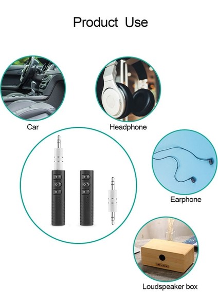 Yeşil Vaorlo Handsfree Bluetooth Araç Kiti Otomatik Klipsli 3.5mm Jack Aux Kablosuz Müzik Mp3 Ses Adaptörü Alıcısı Kulaklık Hoparlör (Yurt Dışından)