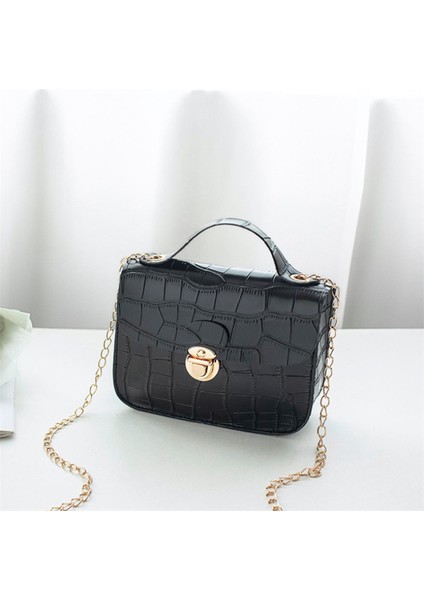 Kadın Küçük Crossbody Çanta Klasik Timsah Desen Omuz Çanta Hafif Zincir Askı Messenger Çanta 2021 (Yurt Dışından)