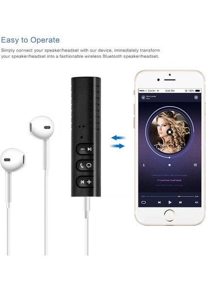 Mavi Vaorlo Handsfree Bluetooth Araç Kiti Otomatik Klipsli 3.5mm Jack Aux Kablosuz Müzik Mp3 Ses Adaptörü Alıcısı Kulaklık Hoparlör (Yurt Dışından) indirimleri