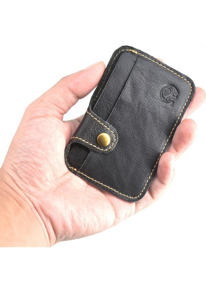 Retro Deri Kredi Tutucu Iş Mini Kart Cüzdan Erkek Hakiki Deri Ince Cüzdan Erkek Küçük Çanta Erkek Kadın Kart Sahibinin (Yurt Dışından)