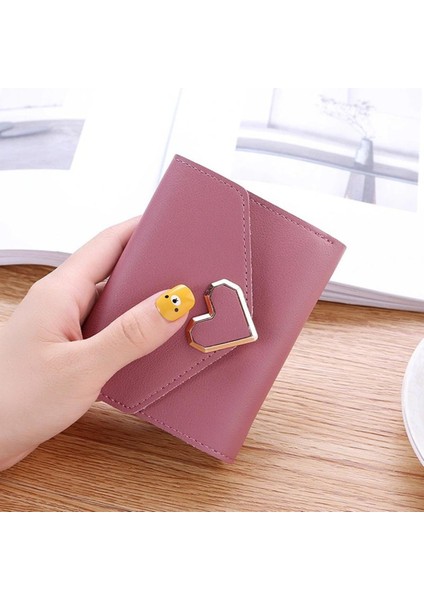 Moda Kadın Cüzdan Deri Kadın Çanta Mini Çile Katı Çoklu Kart Tutucu Sikke Kısa Cüzdan Ince Küçük Cüzdan Fermuar Çile (Yurt Dışından)