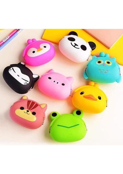 Kadın Bozuk Para Cüzdanı Silikon Kawaii Karikatür Hayvan Para Çantası Şeker Renk Mini Cüzdan Kız Doğum Günü Hediyesi (Yurt Dışından) indirimleri