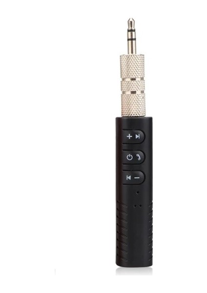 Siyah Vaorlo Handsfree Bluetooth Araç Kiti Otomatik Klipsli 3.5mm Jack Aux Kablosuz Müzik Mp3 Ses Adaptörü Alıcısı Kulaklık Hoparlör (Yurt Dışından)