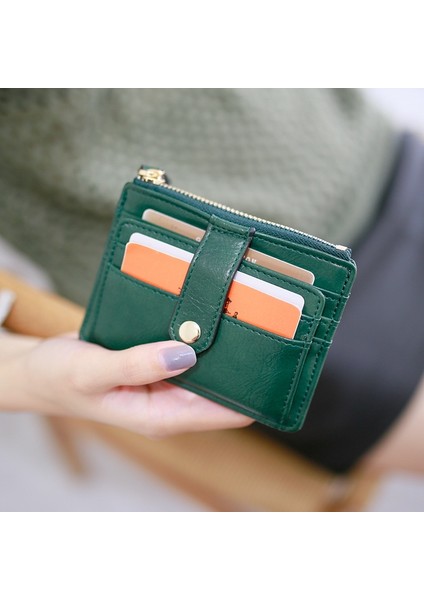 1 Pc Mini Pu Deri Kredi Kartı Tutucu Kapak Fermuar Çile Kadın Erkek Küçük Ultra Ince Cüzdan Organizatör Vaka Paketi Bozuk Para Cüzdanı (Yurt Dışından)