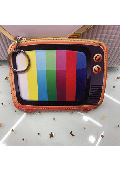 Yaratıcı Deri Çantalar Küçük Rahat Kawaii Pu Para Cüzdan Bayan Moda Otobüs Kamera Desen Karikatür Kart Tutucu Dolar Para Çantası (Yurt Dışından)