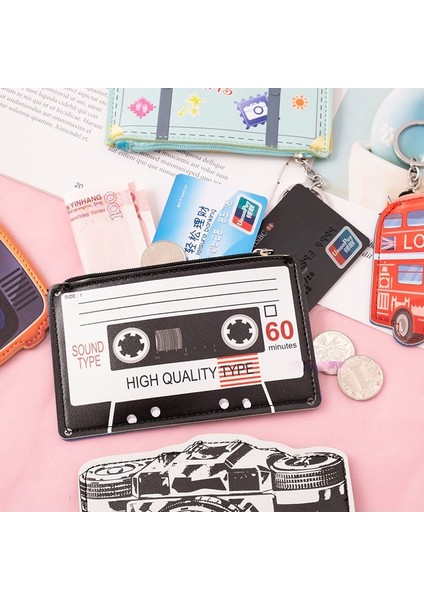 Yaratıcı Deri Çantalar Küçük Rahat Kawaii Pu Para Cüzdan Bayan Moda Otobüs Kamera Desen Karikatür Kart Tutucu Dolar Para Çantası (Yurt Dışından) fiyatları