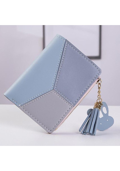Yeni Varış Cüzdan Kısa Kadın Cüzdan Fermuar Çanta Patchwork Moda Panelli Cüzdan Trendy Bozuk Para Cüzdanı Kart Sahibinin Deri (Yurt Dışından)