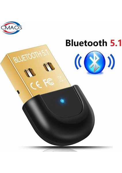 Bluetooth 5.0A Cmaos Dongle USB Bluetooth 5.1 Adaptörü Mavi-Diş USB Verici Hoparlörler Pc Için Klavye Fare Yazıcı Alıcısı Win 7/8/10/11 (Yurt Dışından)