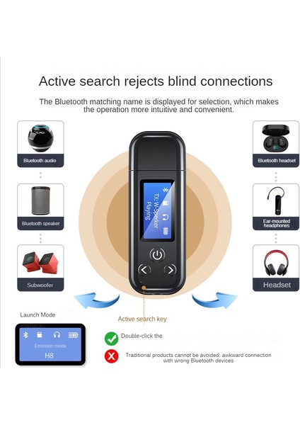 Siyah Bluetooth Alıcı Adaptörü 5.0 USB Araç Fm Bilgisayar Televizyon Alıcısı Mp3 Çalar Kablosuz Bluetooth Ses Alıcı Verici (Yurt Dışından) fiyatları
