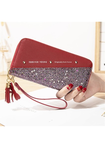 Lüks Uzun Cüzdan Kadınlar Için Patchwork Pullu Debriyaj Glitter Pu Deri Bayan Telefonu Çanta Kart Tutucu Bozuk Para Cüzdanı Kadın Cüzdan (Yurt Dışından) fiyatları