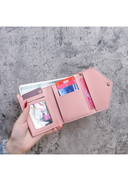 Kadınlar Için Cüzdan Pembe Kadın Cüzdan Küçük Ince Minimalist Carteira Kısa Çanta Kadın Porte Monnaie Femme Cartera Hombre (Yurt Dışından) fırsatları