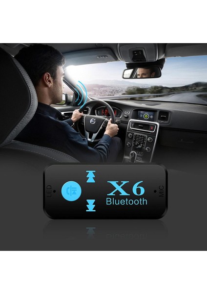 Bt-X2 Mini Araç Kiti Bluetooth X6 Evrensel Alıcı Desteği Çağrı Müzik Telefon Aux Girişi/çıkışı Mp3 Müzik Çalar Telefon Altlığı Masa Müziği (Yurt Dışından)