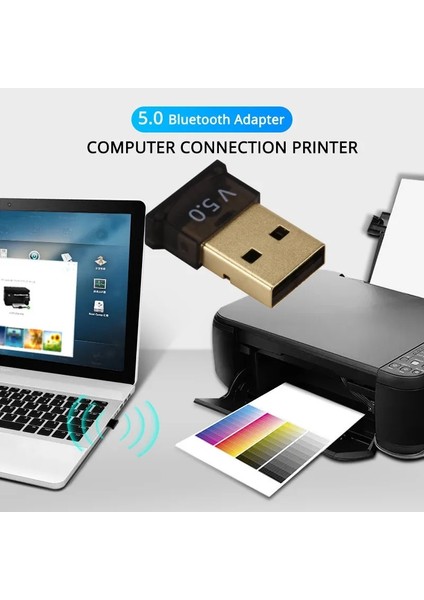 Siyah Lcckaa USB Bluetooth 5.0 Adaptörü Kablosuz Bluetooth Alıcı Verici Bilgisayar Pc Laptop Için Bluetooth Ses Adaptörü Dongle (Yurt Dışından) indirimleri