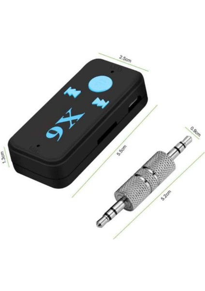 Gösterisi Olarak Kablosuz Bluetooth Uyumlu Alıcı X6 Artı Verici Adaptörü 3.5mm Jack Araba Müzik Ses Aux Kulaklık Alıcısı (Yurt Dışından) modelleri