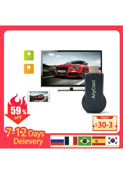 G3P 4K 2.4g 5g Tv Çubuk Telefon Wifi Ekran Alıcısı M2 Plus Anycast Dlna Miracast Airplay Ayna Ekran HDMI Uyumlu Mirascreen Dongle 1080P (Yurt Dışından)