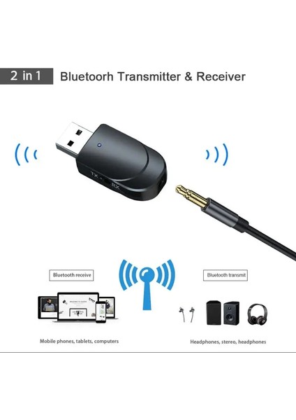 B Siyah KN330 5.0 USB Adaptörü Iki Bir Arada Araba Çift Çıkışlı Kablosuz Av Alıcısı-Vericisi Alıcısı Işık Tx/rx Düğmesi Dönüştürücü (Yurt Dışından) fırsatları