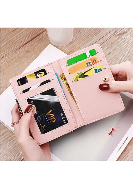 Pu Deri Kadın Içi Boş Yaprak Küçük Para Cüzdan Çok Fonksiyonlu Kısa Çantalar Kredi Kartı Sahipleri Moda Debriyaj Para Çantası (Yurt Dışından)