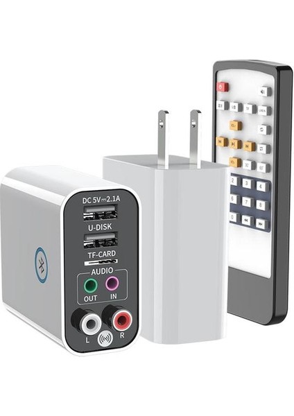 Abd Beyaz Vaorlo Ab Abd Kablosuz Adaptör Bluetooth 5.0 Alıcı Verici Tf/u Disk Oynatma Qc2.0 Şarj Kulaklık Tv Ir App Kontrolü (Yurt Dışından)