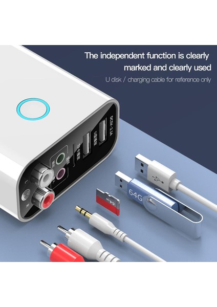 Abd Beyaz Vaorlo Ab Abd Kablosuz Adaptör Bluetooth 5.0 Alıcı Verici Tf/u Disk Oynatma Qc2.0 Şarj Kulaklık Tv Ir App Kontrolü (Yurt Dışından) modelleri
