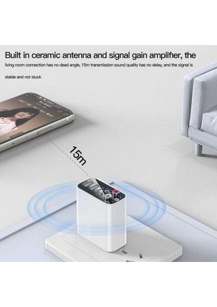 Abd Beyaz Vaorlo Ab Abd Kablosuz Adaptör Bluetooth 5.0 Alıcı Verici Tf/u Disk Oynatma Qc2.0 Şarj Kulaklık Tv Ir App Kontrolü (Yurt Dışından) indirimleri