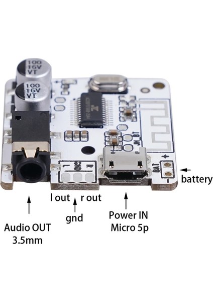 Düzenli 01 Bluetooth Ses Alıcı Kurulu Bluetooth 5.0 Wav+Ape+Flac+Mp3 Kayıpsız Dekoder Kurulu Kablosuz Stereo Müzik Dıy Modülü JL6925A (Yurt Dışından)