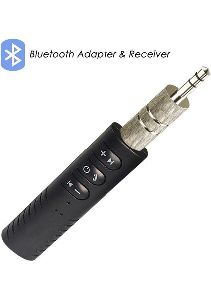 Siyah Kablosuz Bluetooth Alıcısı Ses Yardımcı Adaptörü 4.1 3 5mm Araç Ahizesiz Aux (Yurt Dışından)