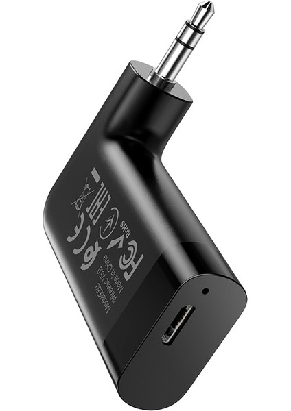 Siyah Hoco Bluetooth Alıcısı 3.5mm Aux Jack Ses Kablosuz Bluetooth Adaptörü Araba Pc Için Kulaklıklar/hoparlörler Bluetooth 5.0 Reseptör (Yurt Dışından) indirimleri