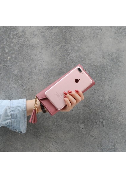 Kadın Cüzdan Sevimli Öğrenci Püskül Kolye Kısa Cüzdan Trend Moda Pu Deri Bozuk Para Çantaları Bayanlar Kart Çantası Kadınlar Için (Yurt Dışından) fırsatları
