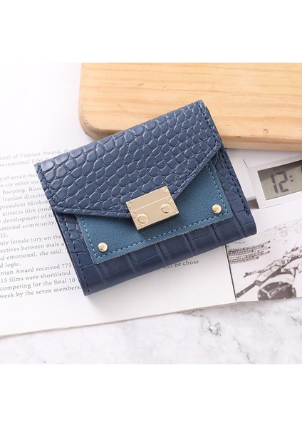 Kısa Cüzdan Kadın 2022 Yeni Trendy Kore Versiyonu Orman Toka Küçük Cüzdan Moda Timsah Desen Bozuk Para Cüzdanı (Yurt Dışından)