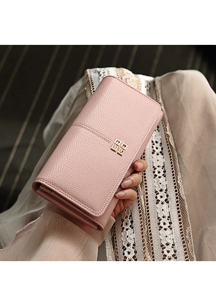Orlylady Kadın Uzun Cüzdan Pu Deri Büyük Kapasiteli Bozuk Para Cüzdanı Bifold Düz Renk Debriyaj Çanta Çanta (Yurt Dışından) modelleri