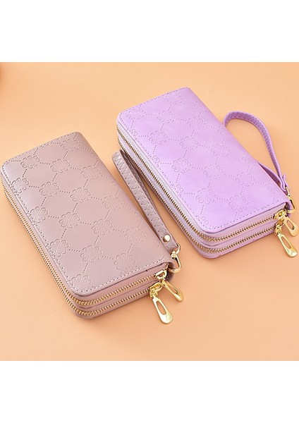 Telefon Çantalar Kadın Cüzdan Büyük Kadın Çanta Deri Marka Rahat Bayanlar Uzun Kadın Cüzdan Para Kartı Debriyaj Çift Zip Monedero (Yurt Dışından) modelleri