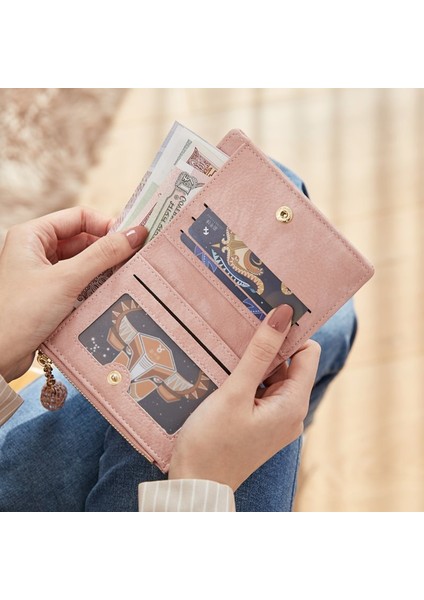 1 Adet Pu Deri Kadın Küçük Cüzdan Katlanır Kart Sahipleri Moda Fermuarlı Bozuk Para Cüzdanı Püskül ile Sevimli Öğrenci Kızlar Para Çantası (Yurt Dışından)