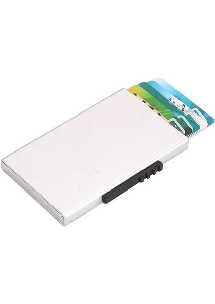 Yeni Stil Kart Kimlik Sahipleri Alüminyum Cüzdan Cep Kimlik Kartı Tutucu Rfid Engelleme Cüzdan Otomatik Açılır Kredi Kartı Kılıfı (Yurt Dışından) fırsatları