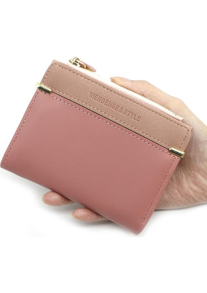 Kadın Cüzdan Kısa Kadın Bozuk Para Cüzdanı Moda Cüzdan Kadın Kart Tutucu Küçük Bayan Cüzdanı Kadın Çile Mini Debriyaj Kız Için (Yurt Dışından)