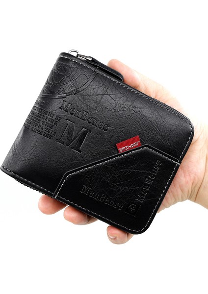 Hakiki Deri Erkek Cüzdan Para Cebi Fermuar Gerçek Erkek Deri Cüzdan Para ile Yüksek Kaliteli Erkek Çanta Kartal Cartera Kısa (Yurt Dışından)